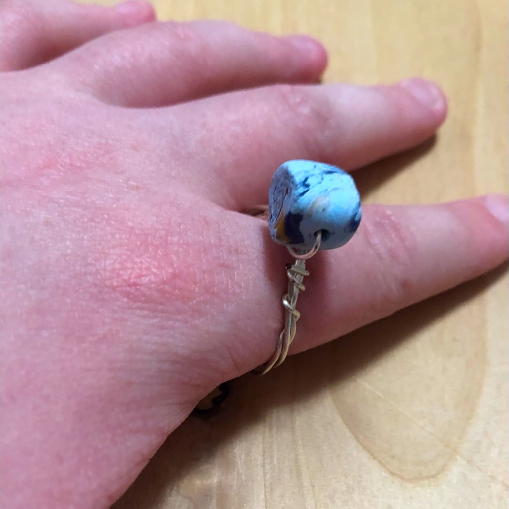 Blue Silver Ring